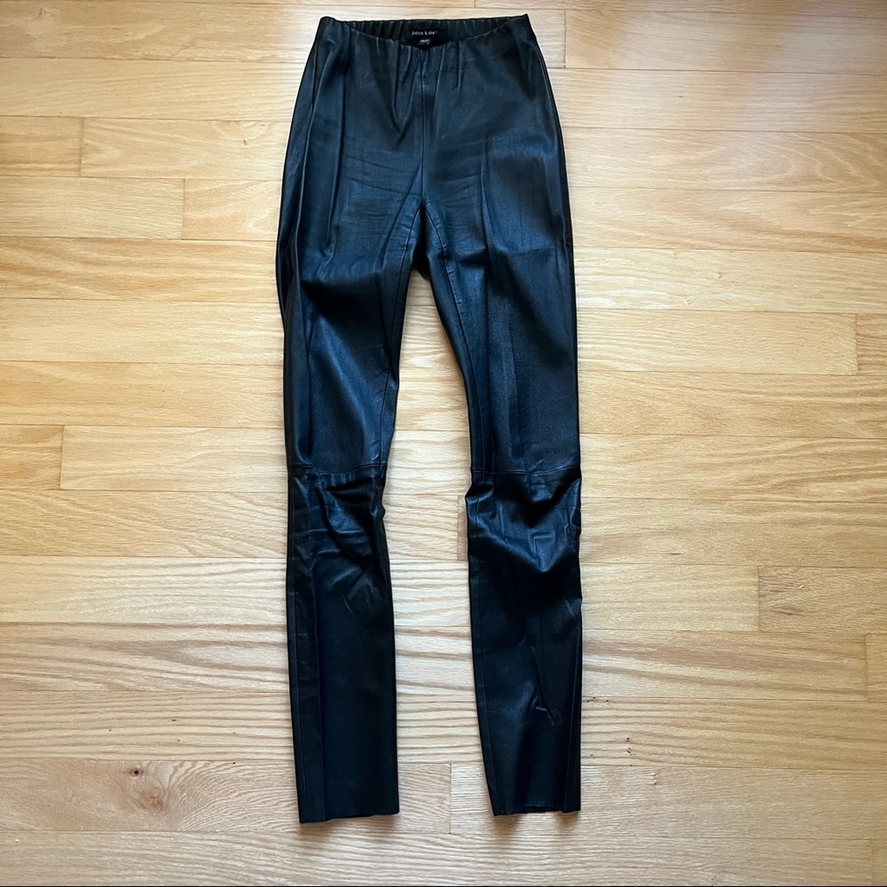 Judith & Charles leather stretch leggings